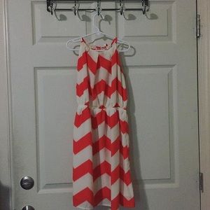 Chevron dress V cut sides